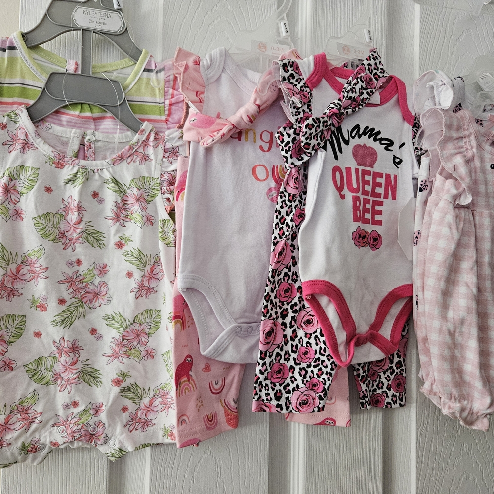 Floral and Pink Kids Matching Set